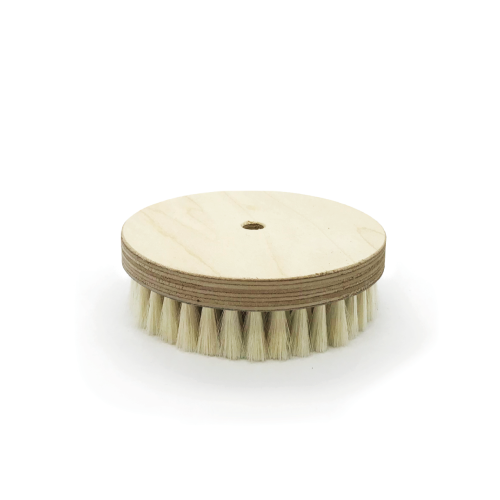 Brosse à grener ronde soie blanche