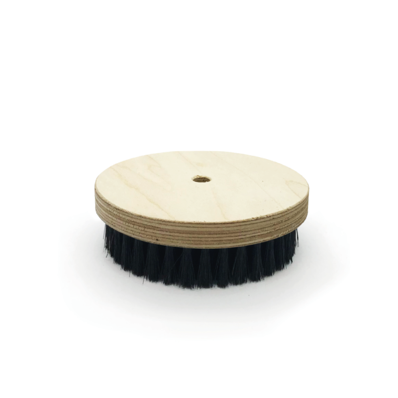 Brosse à grener ronde soie noire