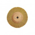 Circulaire laiton ondulé 100 mm monture bois